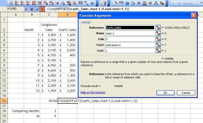 example of offset